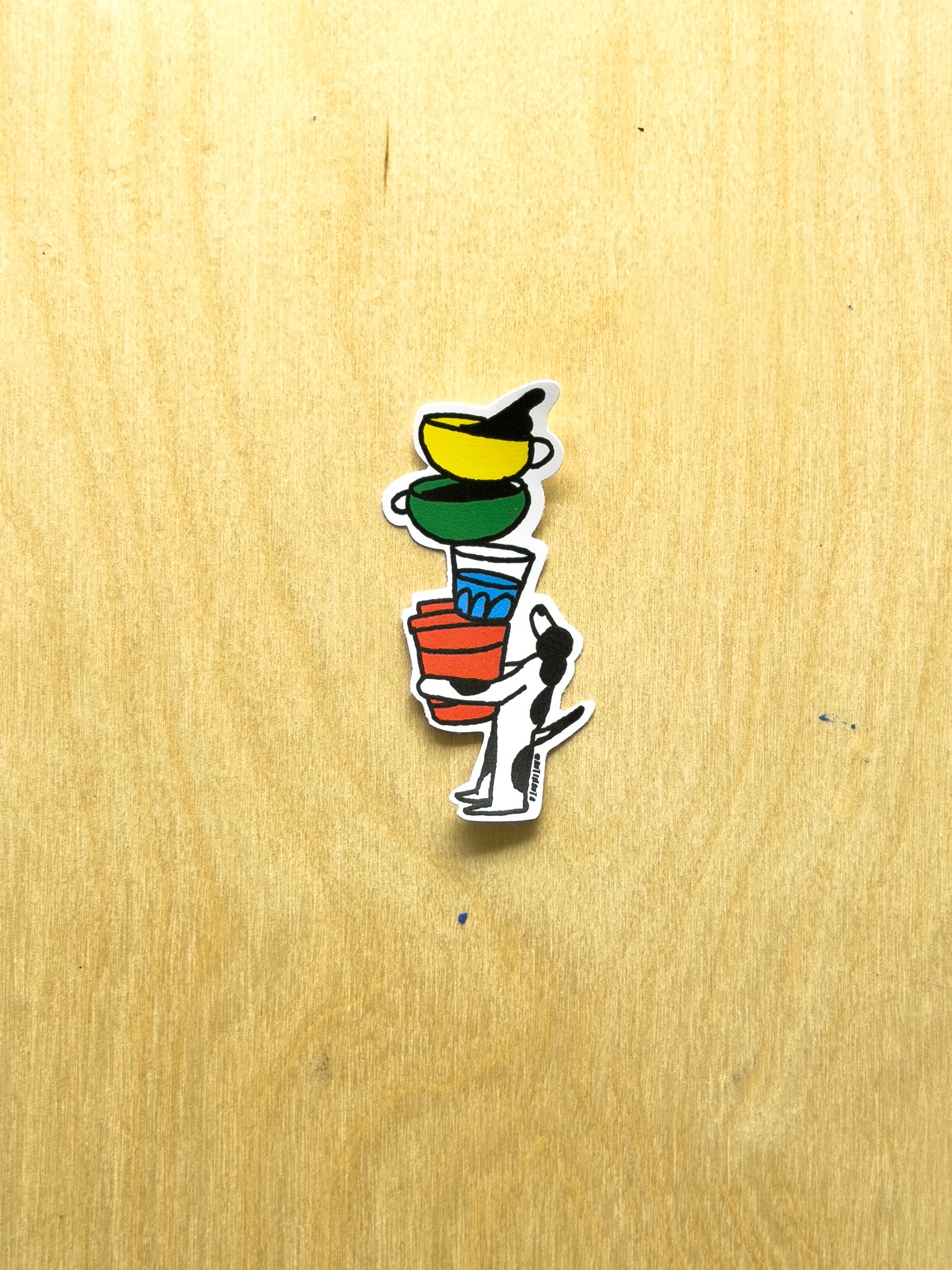 Set de stickers perritos y café